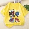 2026 Summer Cotton Versatile Breathable Cool Parent Child Wear Transformers Autobots Attack Cartoon Printed Children's T-shirt