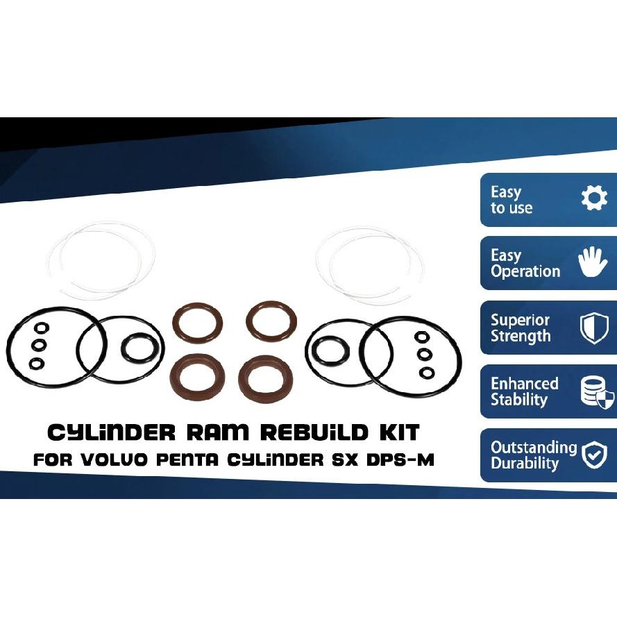 For Volvo Penta Trim Cylinder Ram Rebuild KIT SX DPS -M 3857471 3857470 FSM007 Boat Accessories