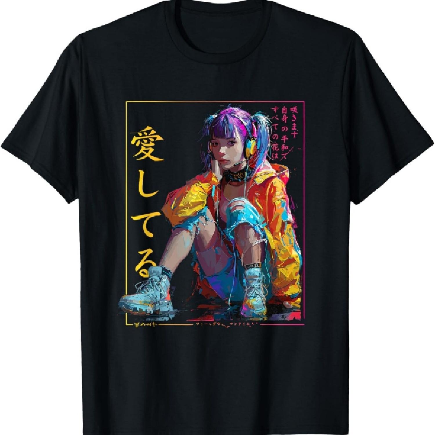 

ANIME MANGA CYBERPUNK I Men & Women Cyberpunk Anime Girl T-Shirt XXXXXL