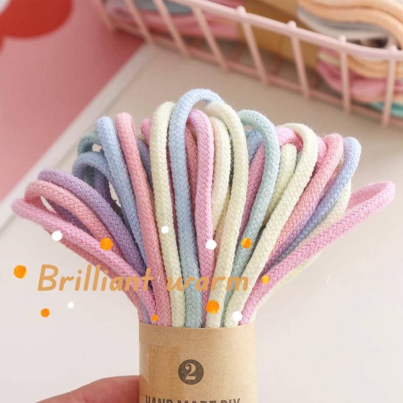 4mm 10m Color Gradient Cotton Thread Home Textile Decorative Rope Clothing Grain Rope Handmade Weaving Rope Craft Accessories
