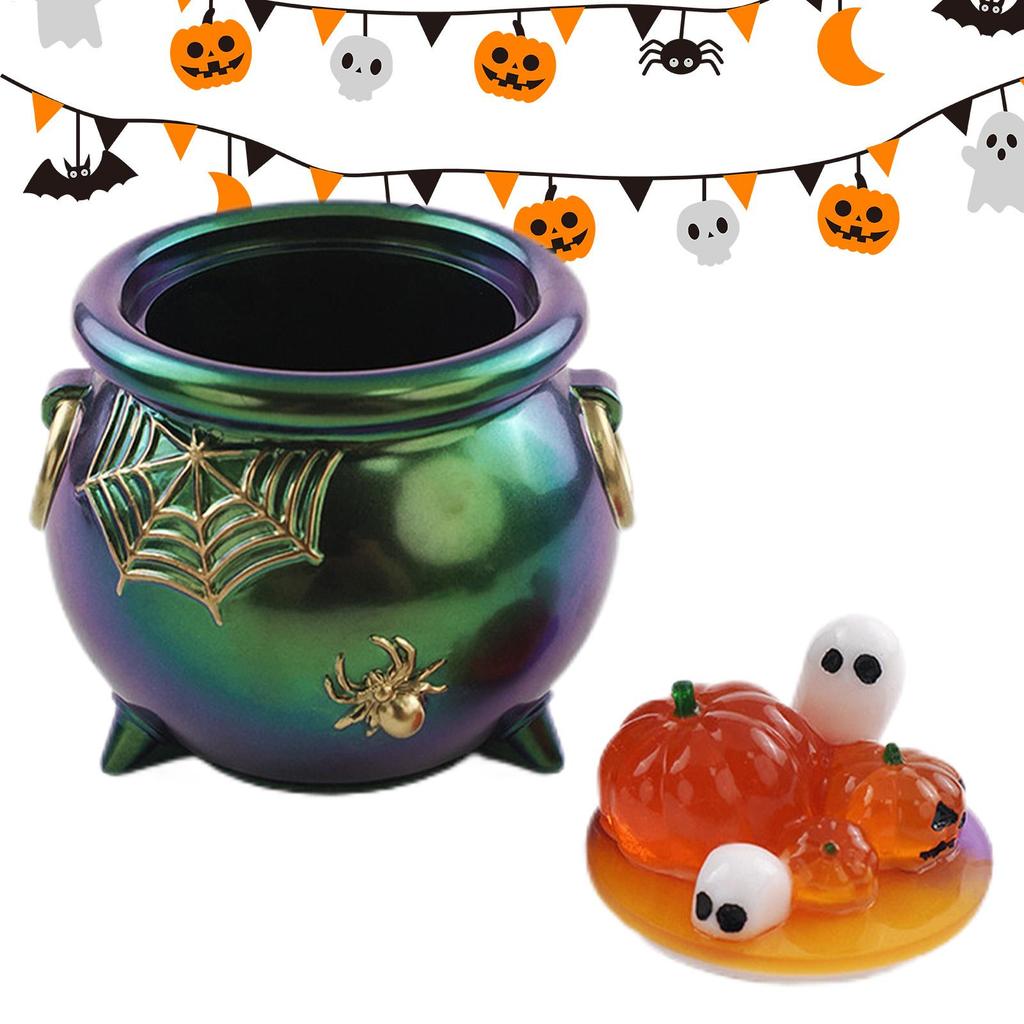 Halloween Silicone Mold Halloween Cauldron Mold for Epoxy Resin Multi-Functional Crafting Project Reusable Mould for Beginners