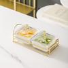 Ceramic Divided Serving Dish with Lid and Stand