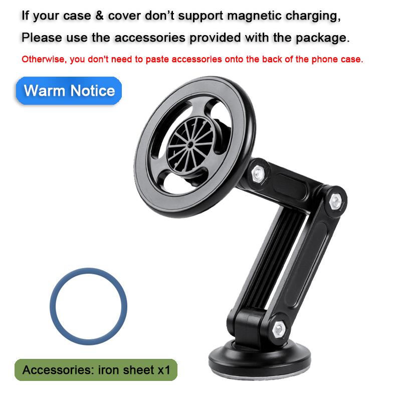360 Rotation Magnetic Car Phone Holder Flexible Dashboard Window Mount For iPhone 17 16 15 14 13 Pro Max Samsung S25 S24 S23 S22 Xiaomi Support Stand