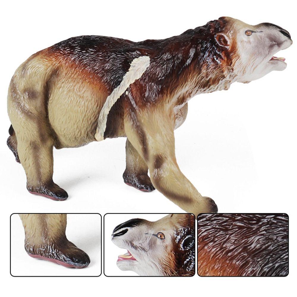 Realistic Brown Bear Figure Toy Wild Desktop Animal Ornament  for Home Decor Office Display