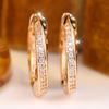 Elegant Two Colors Available Star Pattern Zircon Hoop Earrings for Women Daily Wear and Party