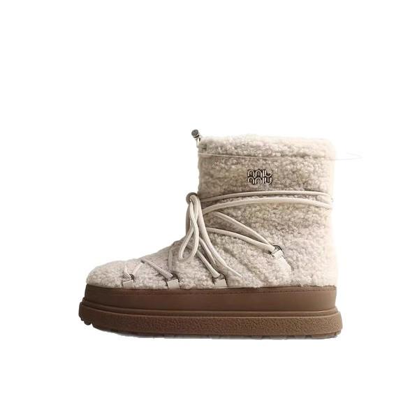 Grape mother studiolee strap design warm northeast cotton shoes hairy thick-soled snow boots women autumn and winter