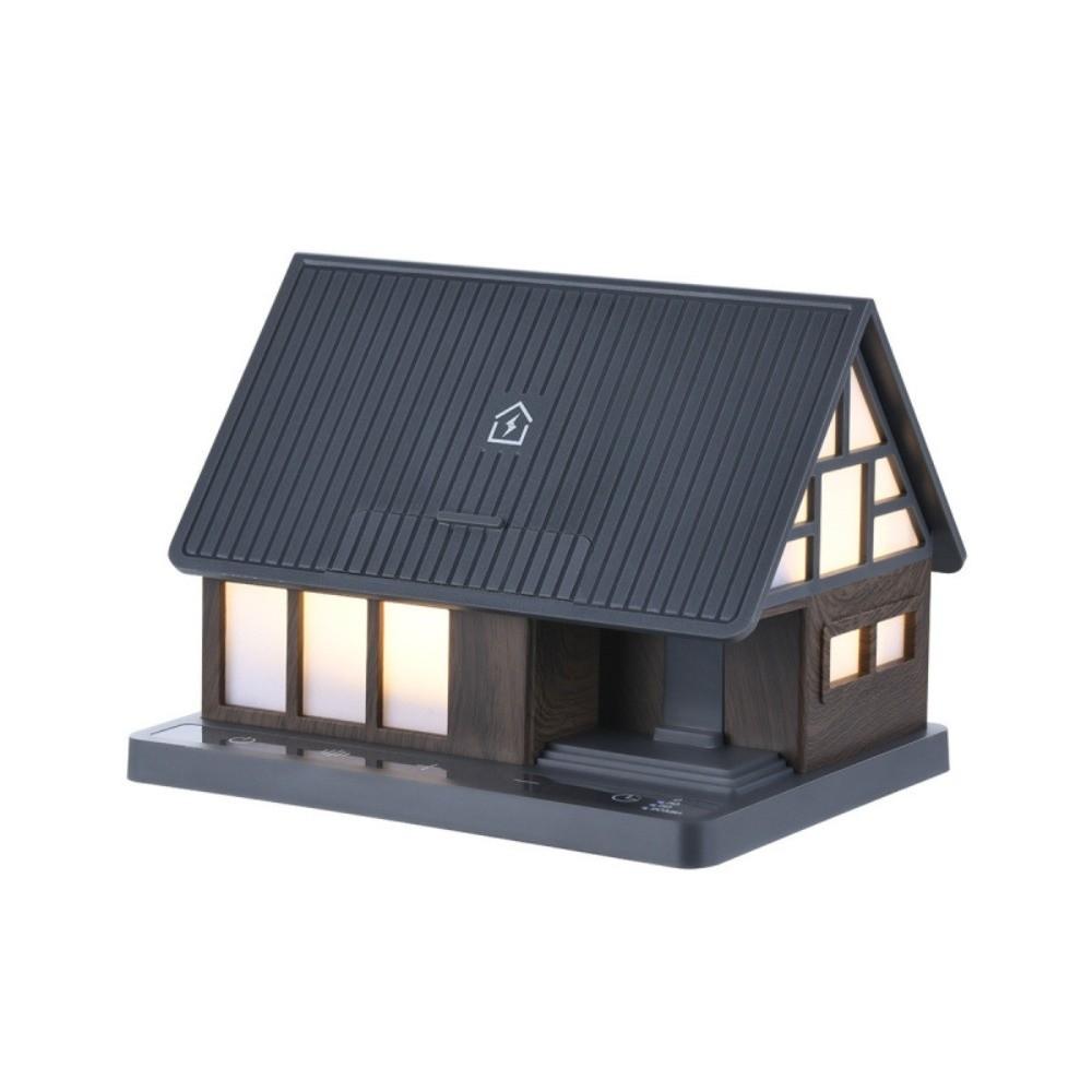 House Shape Night Light Wireless Charging Dimmable Control White Noise Machine 3-Level Timer 5-in-1 Table Lamp Home Decoration