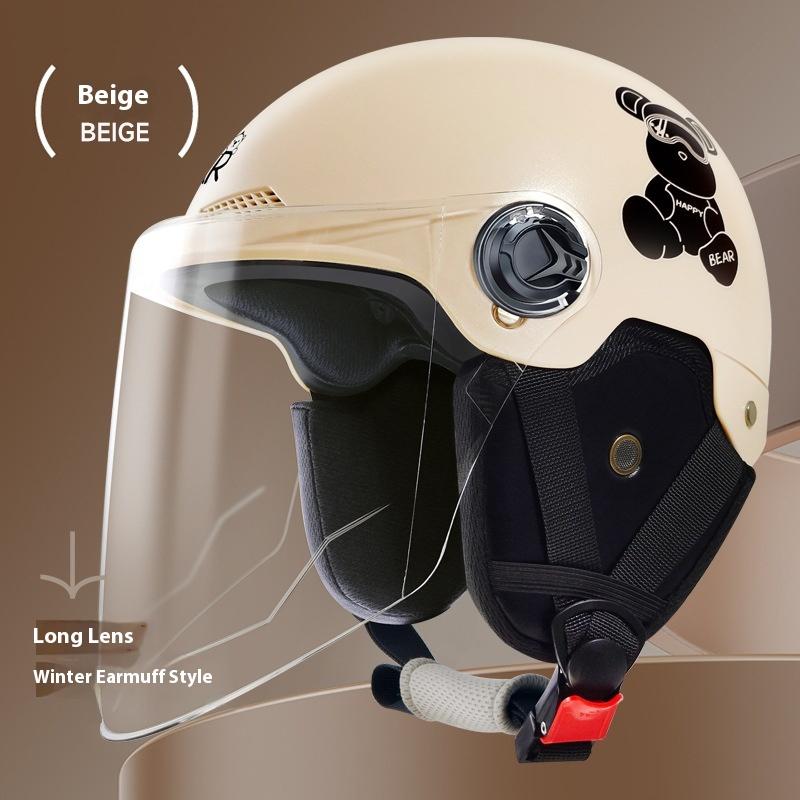 Electric Vehicle, Motorcycle, Women's Summer Battery Car, Half Helmet, Men's Four-season Universal Safety Helmet