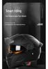AD Unisex Full Face Motorcycle Helmet with LED Taillight, All-Season, 3C/DOT Certified, Flip-Up Design
