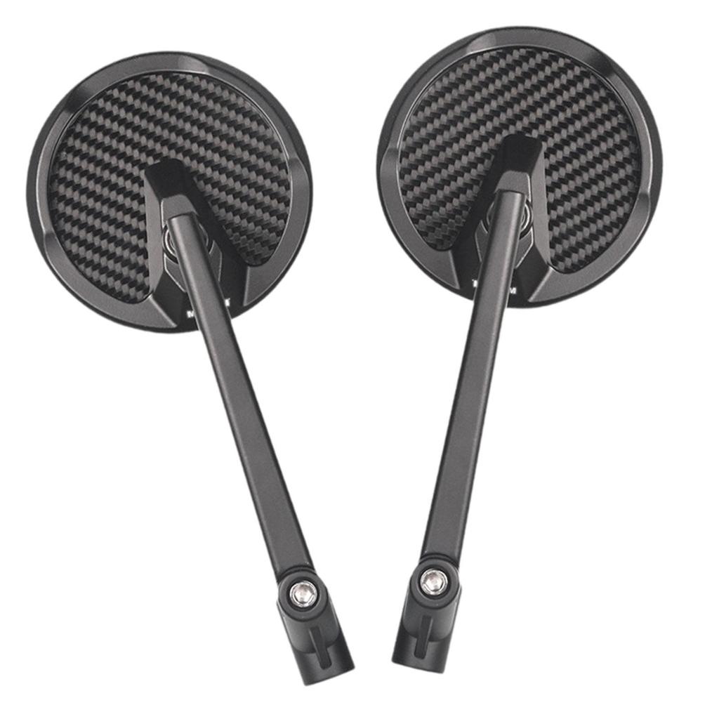 Rearview Mirrors Modification Accessories Fits M8 M10 Screws Carbon Fiber Mirrors Left and Right for Scooters Motorcycle