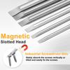 2/4/8pcs SL2/SL2.5/SL3/SL4/SL5/SL6 Slotted Screwdriver Bits 6mm Slotted Tip 1/4" Hex Shank 75mm (3") Long Magnetic Flat Head