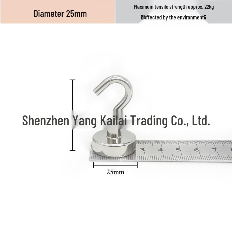 Neodymium Iron Boron Magnetic Hook for Kitchen, Refrigerator, and Door Storage