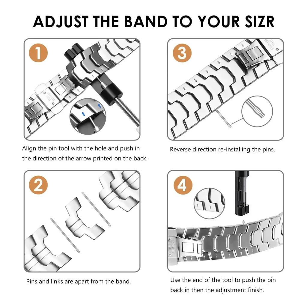 Stainless Steel Strap for Samsung Galaxy Watch 7 6 5 4 Classic 47mm 43mm 42 46mm 45mm No Gaps Metal Band 40 44mm Link Bracelet