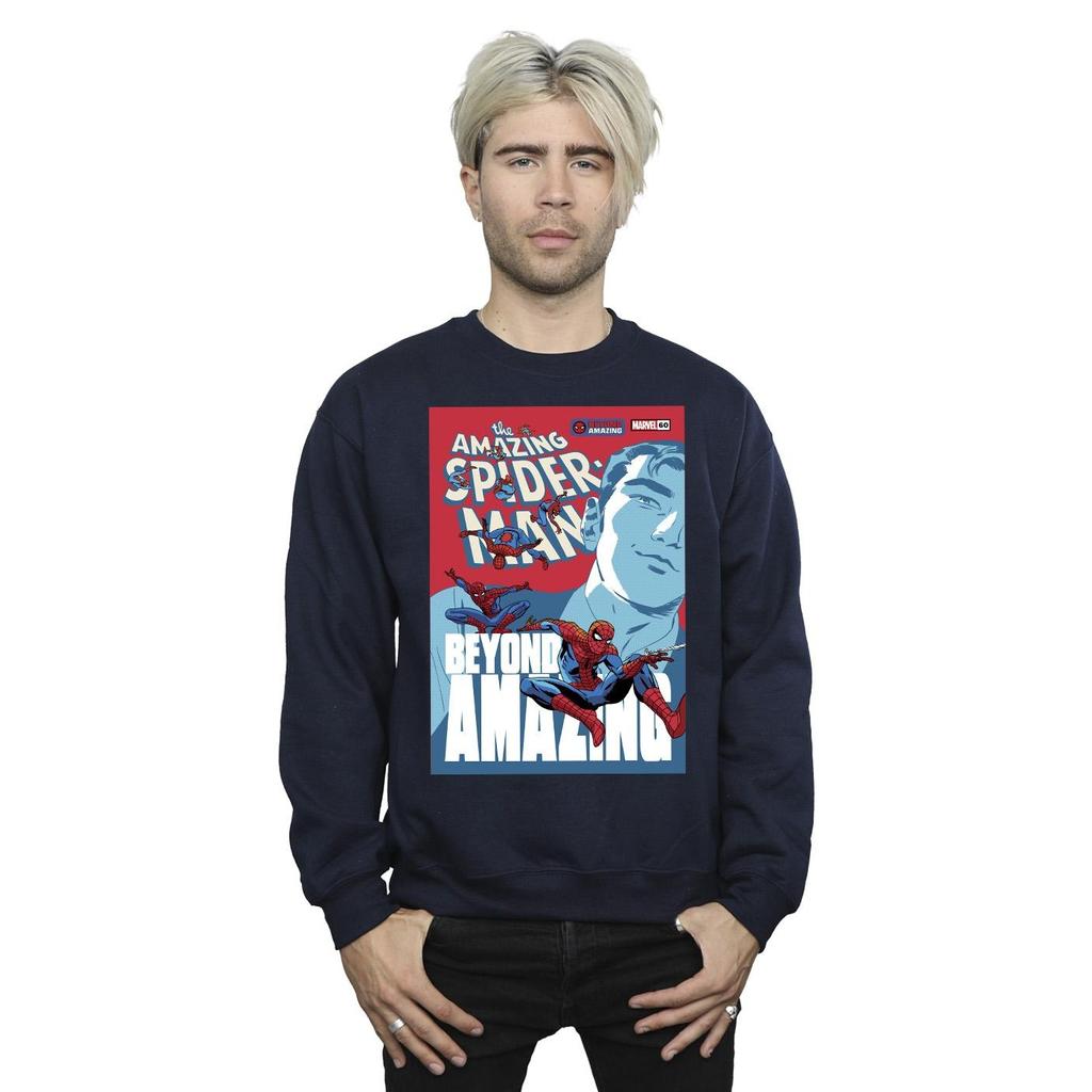 Marvel Mens Spider-Man Beyond Amazing Cover Sweatshirt