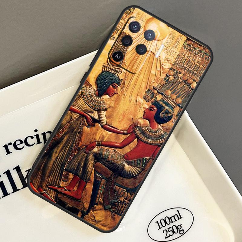 Egypt Pharaoh Mural For Oppo A58 A38 A18 A78 A98 A94 A74 A54 A15 A40 A60 A80 A16 A76 A96 A17 A57 A77 A5 Pro Case