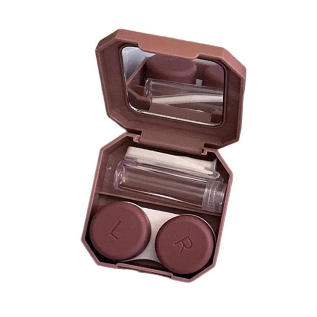 Portable Contact Lenses Case Remover Tool with Cover Travel Easy Carry Plunger Suction Cup Applies Contacts Safely