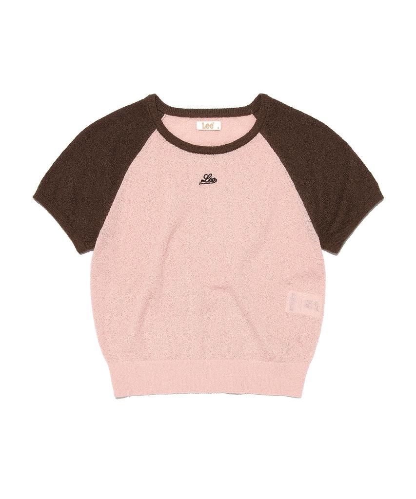 LEE Women'S Raglan Color Block Knit Pink