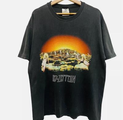Retro Led Zeppelin Houses Of The Holy Album klassisk svart T-skjorte