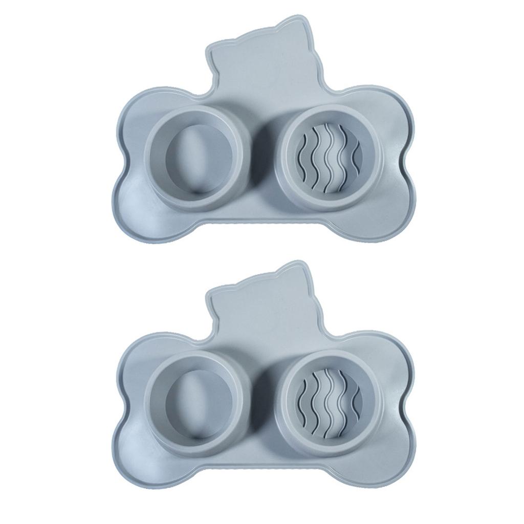 Hundenapf Doppelnapf mit Saugfuß Hundefütterung 2 in 1 Futterspender für Nass- und Trockenfutter Leckerli Leicht zu waschen