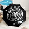 Custom Name Umbrella German Football Badge Emblem Umbrella 8-Frame for Travel, Camping, Casual Lightweight Portable, Essential for Family Gifts