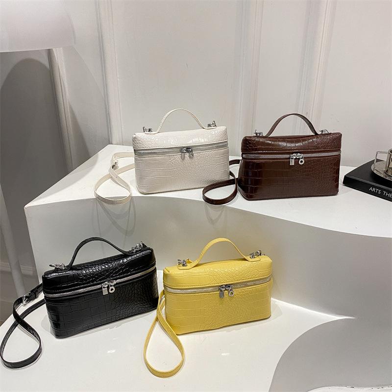 Box bag women's fashion casual summer solid color new versatile fashion temperament high texture foreign style messenger bag