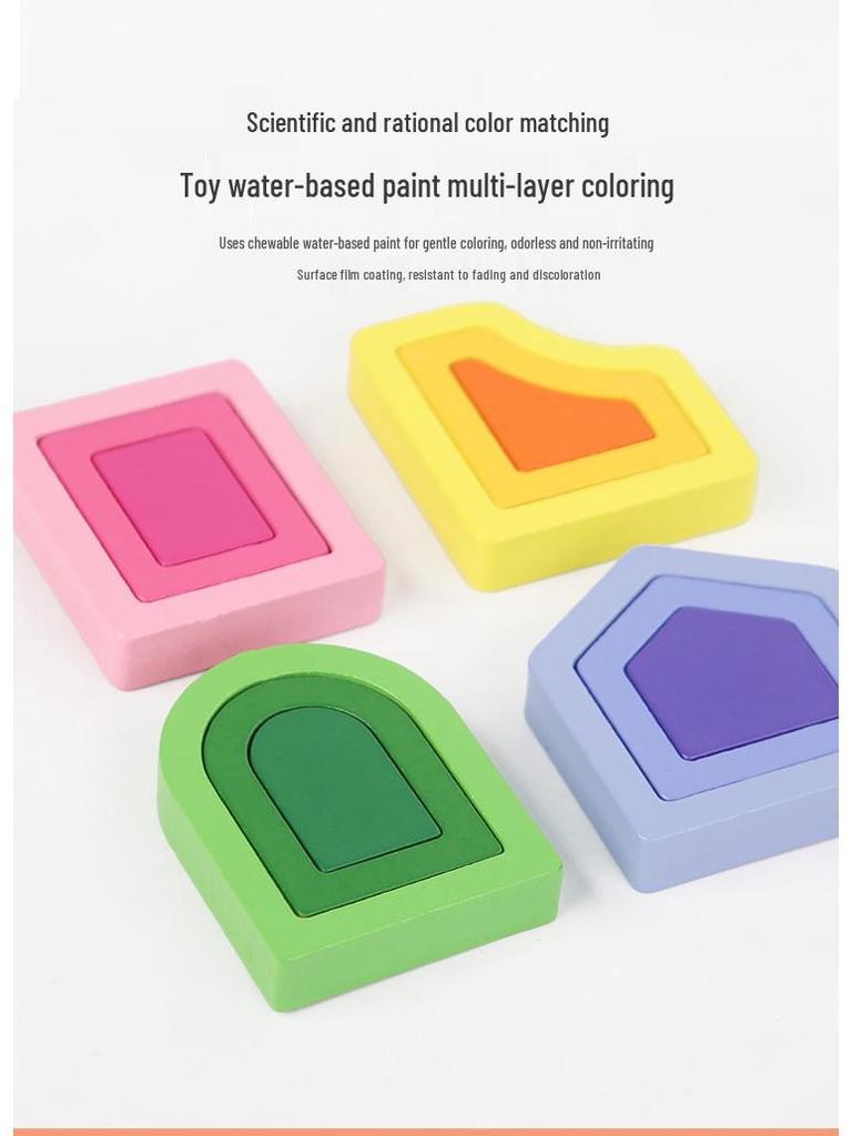 3D Animal Shape Matching & Color Training Puzzle Board for Kids