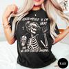 I Asked Myself If I'm Okay Skeleton T-Shirt, Snarky Sarcastic Funny Mental Health Shirt, Vintage Distressed Graphic Tee