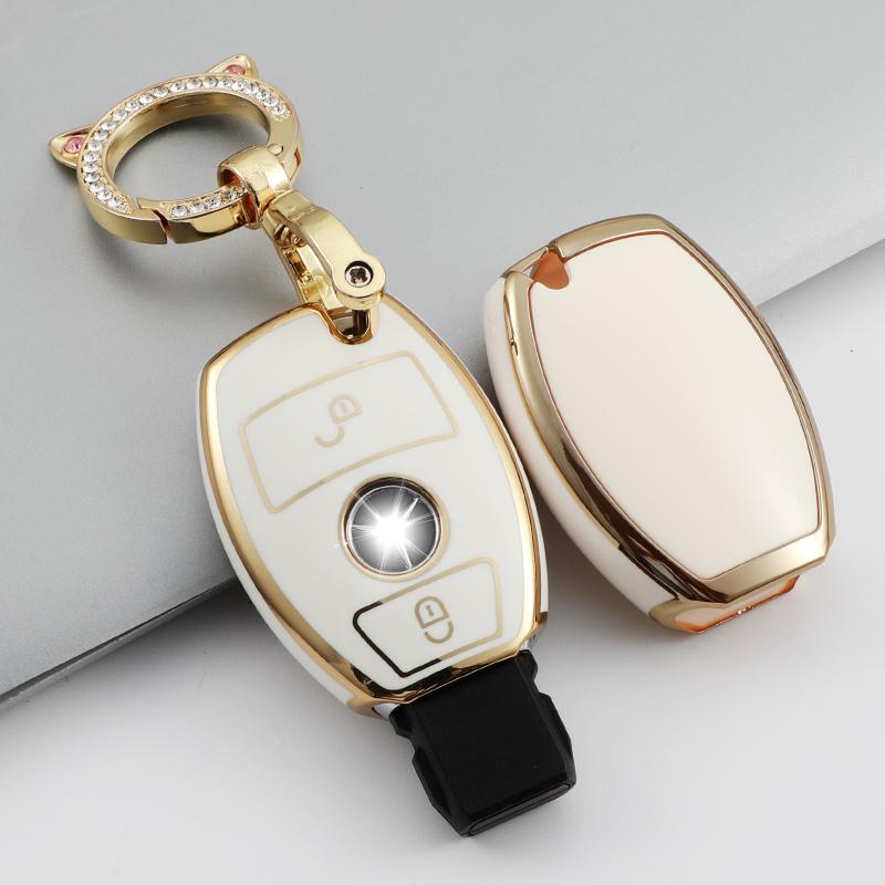 TPU Car Remote Key Cover Case Shell Fob for Mercedes Benz BGA AMG W203 W210 W211 W124 W202 W204 W205 W212 W176 Car Accessories
