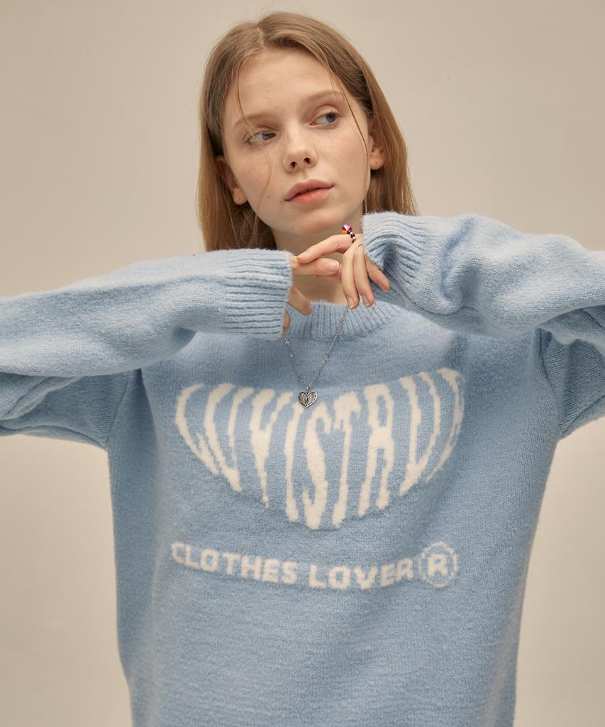 LUVISTRUE Po Heart Knit(Sky Blue)