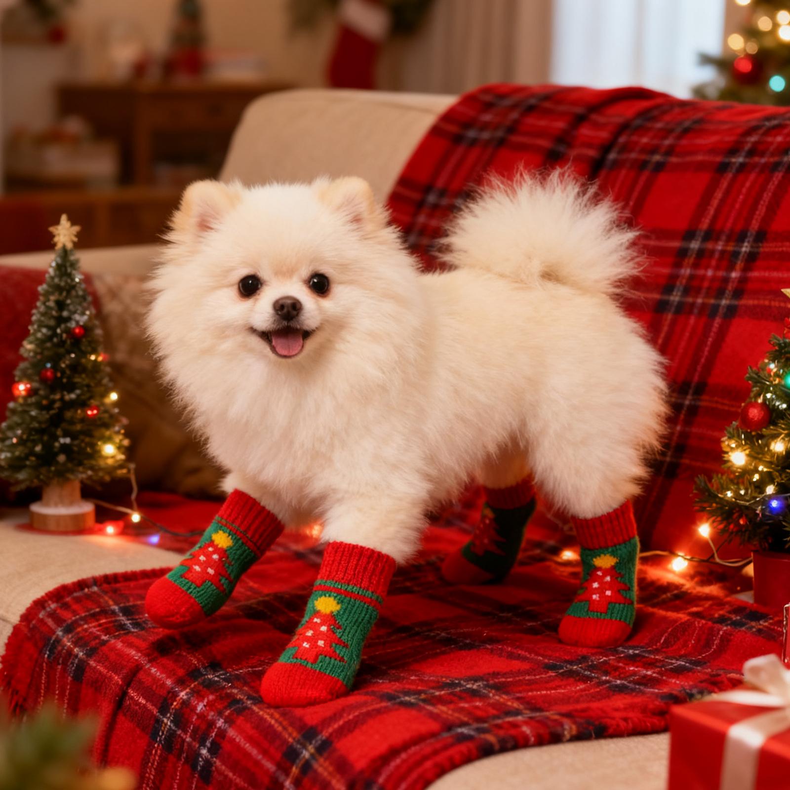 

Рождественские носки, Санта, Снеговик, Чехлы, Плюшевый мишка, Царапины, Грязь, Маленькая собака, Домашнее животное, Рождественские носки для питомца S зелёный