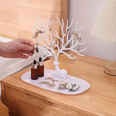 Jewelry Organizer Cases Stand Tray Tree Jewelry Rack Antlers Shape Earrings Necklaces Rings Display Bracelet Deer Gift For Women