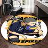 1pc Anime Karasuno Wing Spiker Volleyball Player Round Carpet  Office Chair Mat, AntiSlip Rug, Decorative Floor Covering for Home, Office
