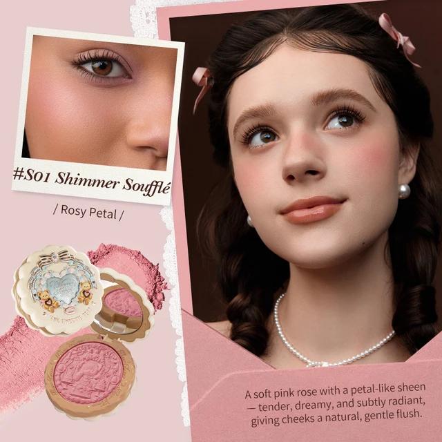

Flower Knows Коллекция Милый Мишка Шелковый Сатин Румяна 5г Натуральный Естественный Макияж Косметика бронзовый