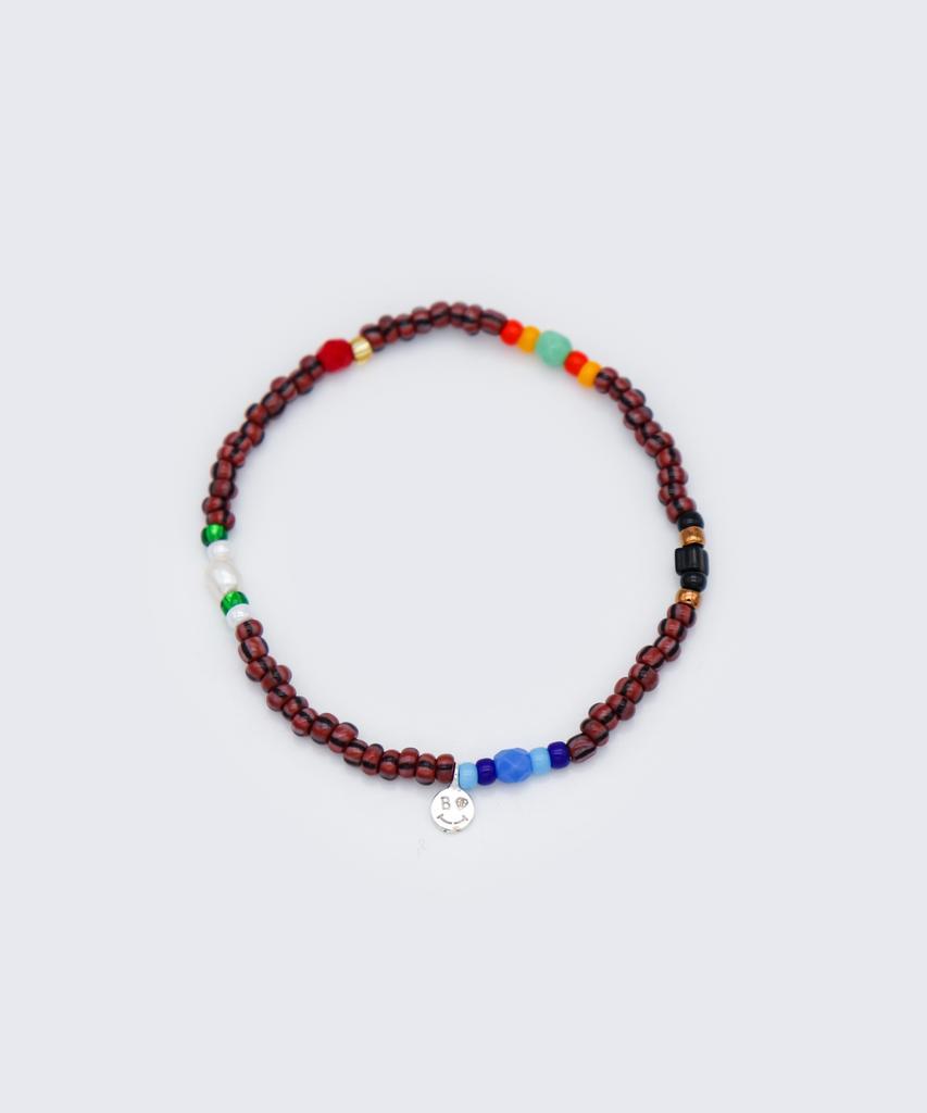 Bonbeau Tropic Play Color Beads Bracelet Mini Smile Charm Tropic Color Beads Bracelet