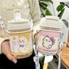 Pochacco Cartoon Plastic Water Cup With Straw For Kids And Students
