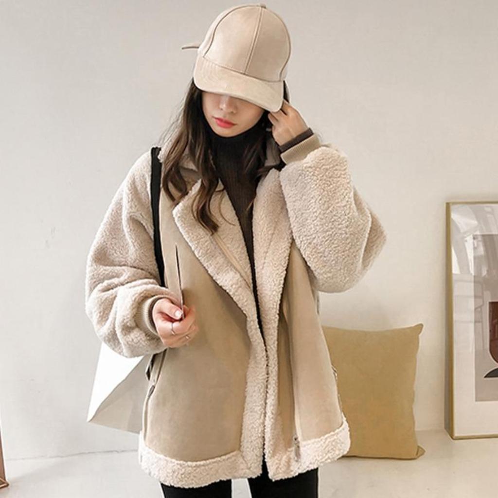 Loose Fur One-piece Suede Coat Women's Short Jacket