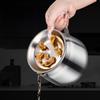 Bacon Grease Container with Strainer And Lid 1.5/2L Stainless Steel Container for Frying Oil Storage Pot Fat Storage Easy-Grip Handle