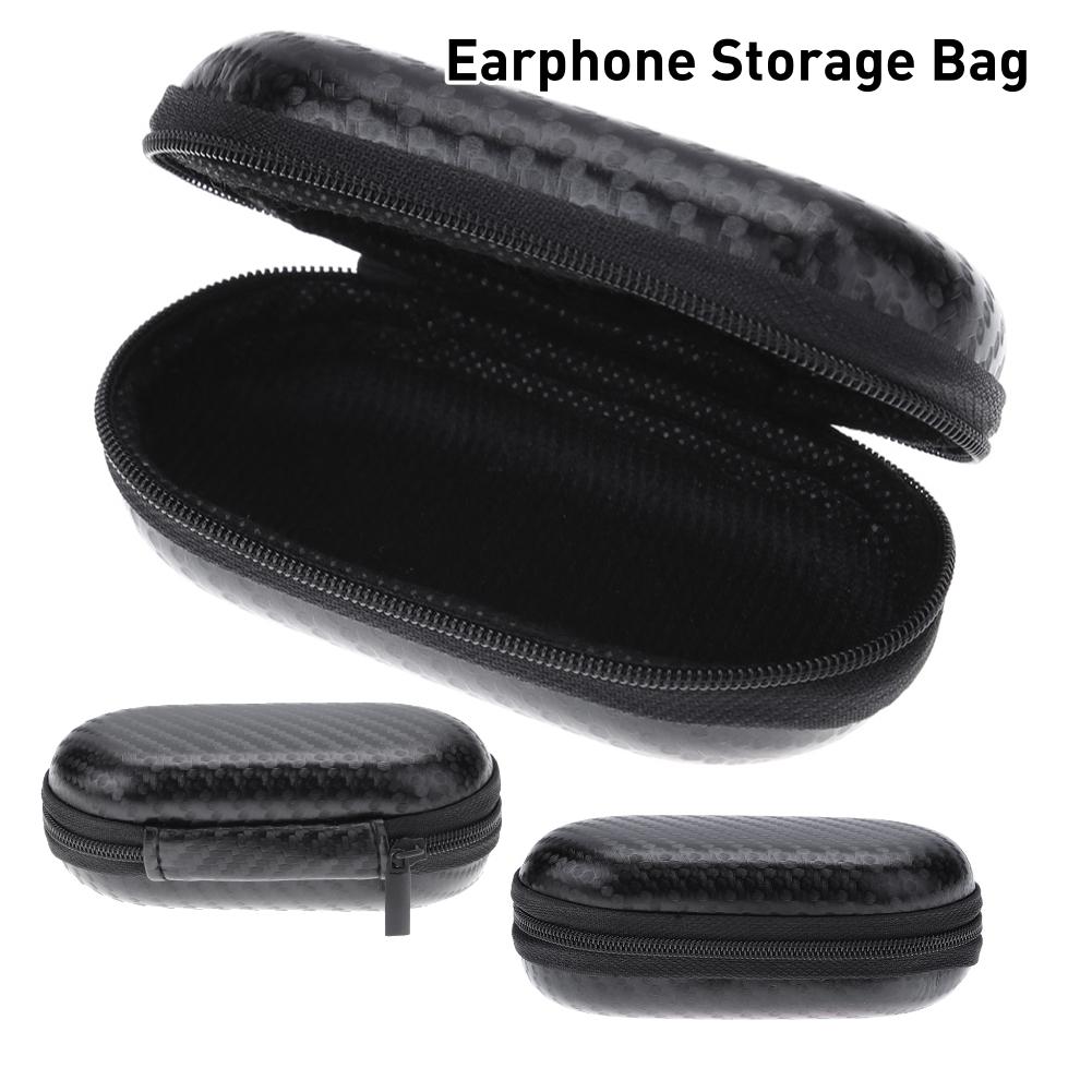 1/2PCS Earphones Storage Bag Protective Case For Wired/Bluetooth-compatible Earphone with PU Zipper Storage Box