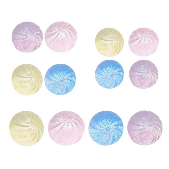 1/2/4Pcs Clear Steamed Bun Toy Stress Relief Slow Rising Small Dumpling Sensory Toy Hand Relaxation Soft Dough Ball Squeeze Fidget Toy