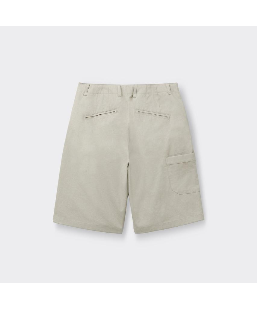 Keoseuuteommellou Gray Cotton Drawstring Shorts Cwpam26362Gyl