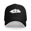 Peeking Ghost Face Baseball Cap Black And White Design Adjustable Hat For Men And Women Fashion Statement Accessory