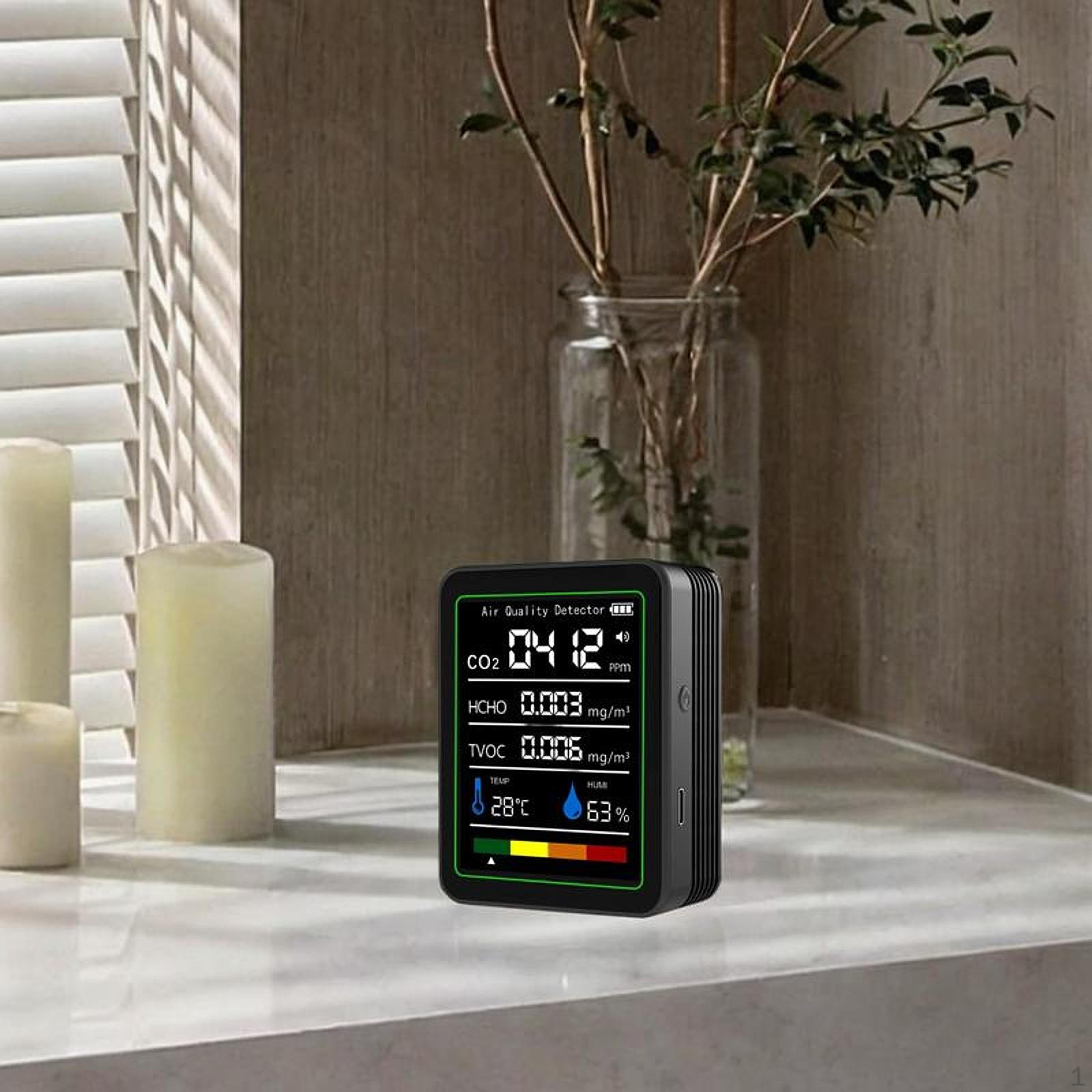 

Air Quality Monitor Temperature Humidity Tester for Hotel Restaurant Indoor білий