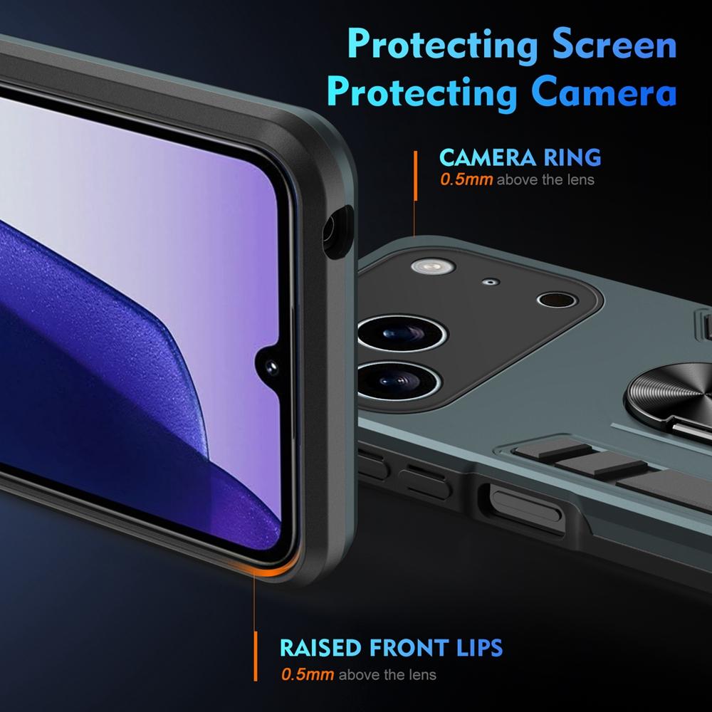 Armor Magnetisk Ringhållare Fodral För iphone 17 Pro Max 5G Kameraslins Skyddsskal För iphone17 Air 17Pro Funda