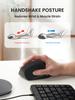 Perixx Wireless Rechargeable Vertical Wired and Wireless Charging PERIMICE-715R Mouse, Function, Buttons, Black, Right-Handed