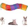 Cat Tunnel for Indoor Cats Interactive, Rabbit Tunnel Toys, Pet Toys Play Tunnels for Cats Kittens Rabbits Puppies Crinkle Pop Up Rainbow 47" Shape S