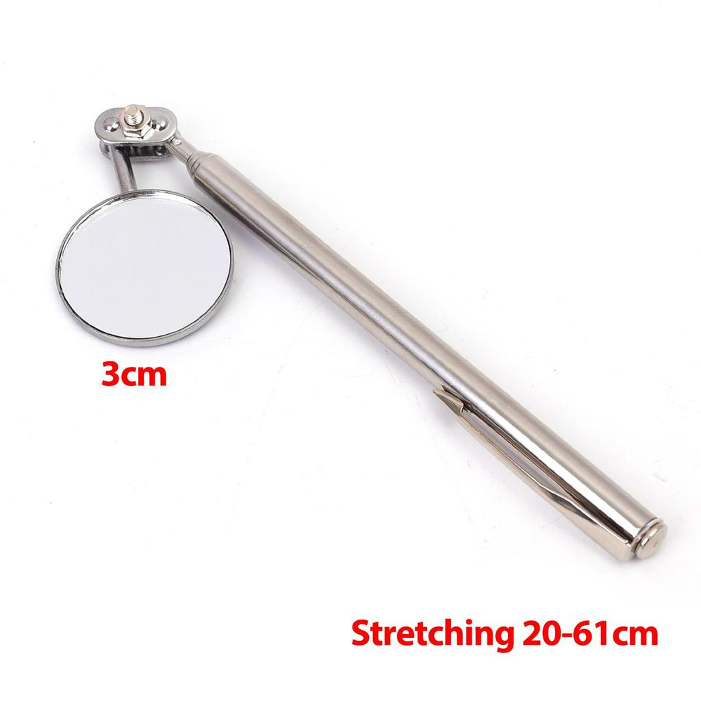 Telescoping Car Inspection Mirror 30mm 50mm Round 360 Swivel Extendable Hand Tool for Auto Mechanic Engine Repair Maintenance
