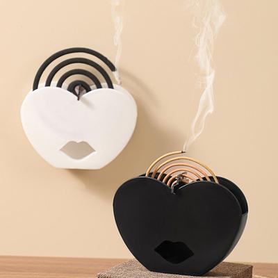 Suporte para Repelente de Mosquito Yousheng em Forma de Coração de Amor à Prova de Fogo Suporte Queimador de Incenso Pendurado na Parede Suporte para Bobina para Decoração de Casa Escritório Quarto
