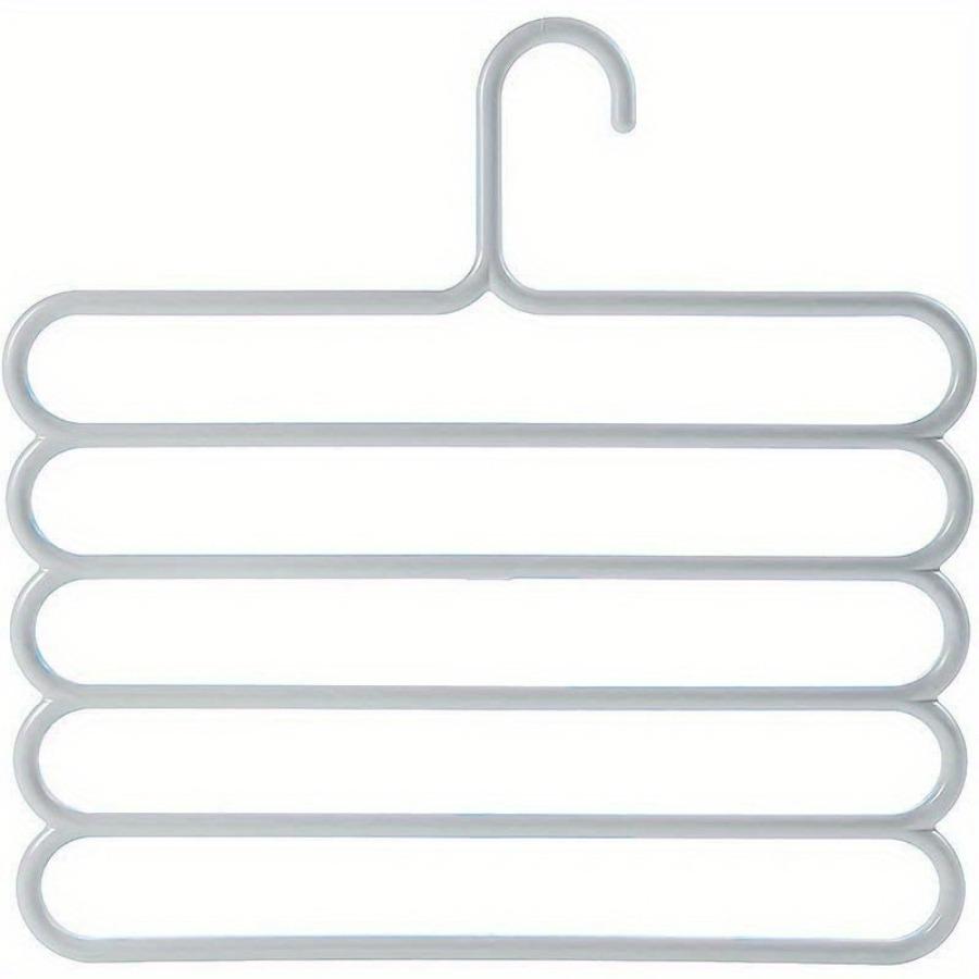 Multi-Function Pants Hanger Organizer, Space Saving Closet Rack, Holds Multiple Pairs, Durable PP Material