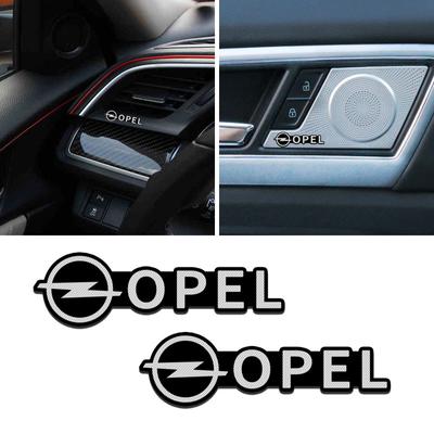 2/4Pcs 3D Aluminum Car Audio Speaker Decorate Badge Sticker For Astra J Insignia Astra G Corsa Zafira B Mokka Vivaro Meriva
