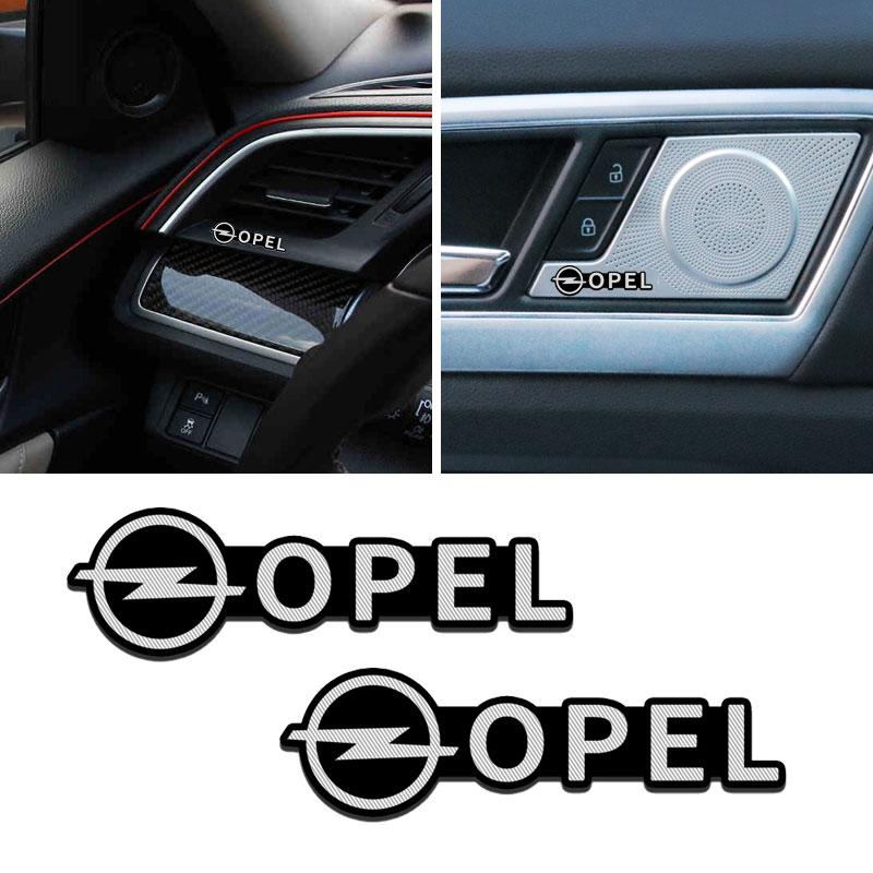 2/4Pcs 3D Aluminum Car Audio Speaker Decorate Badge Sticker For Opel Astra J Insignia Astra G Corsa Zafira B Mokka Vivaro Meriva